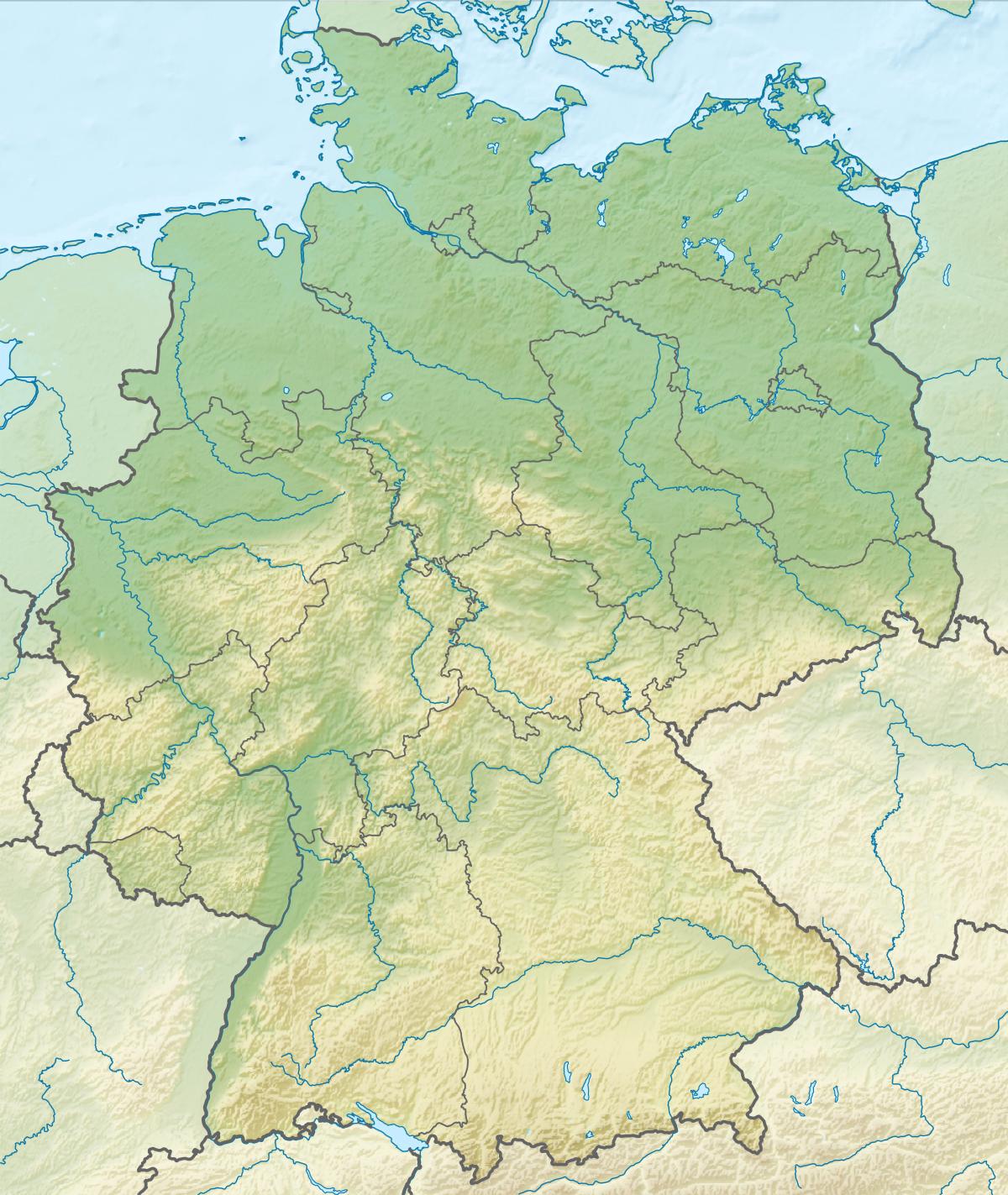 ドイツ地理地図 ドイツの地形と物理的特徴