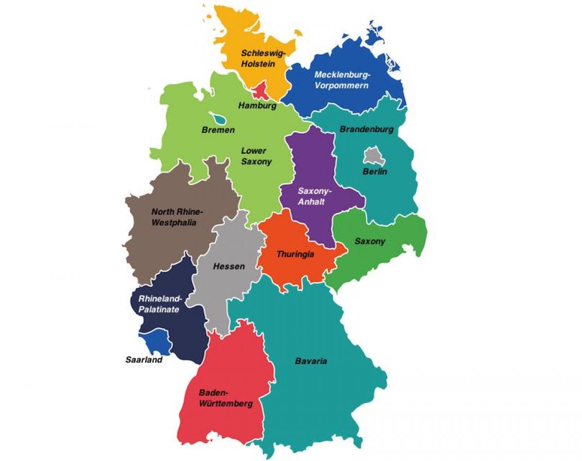 ドイツ 地域の地図