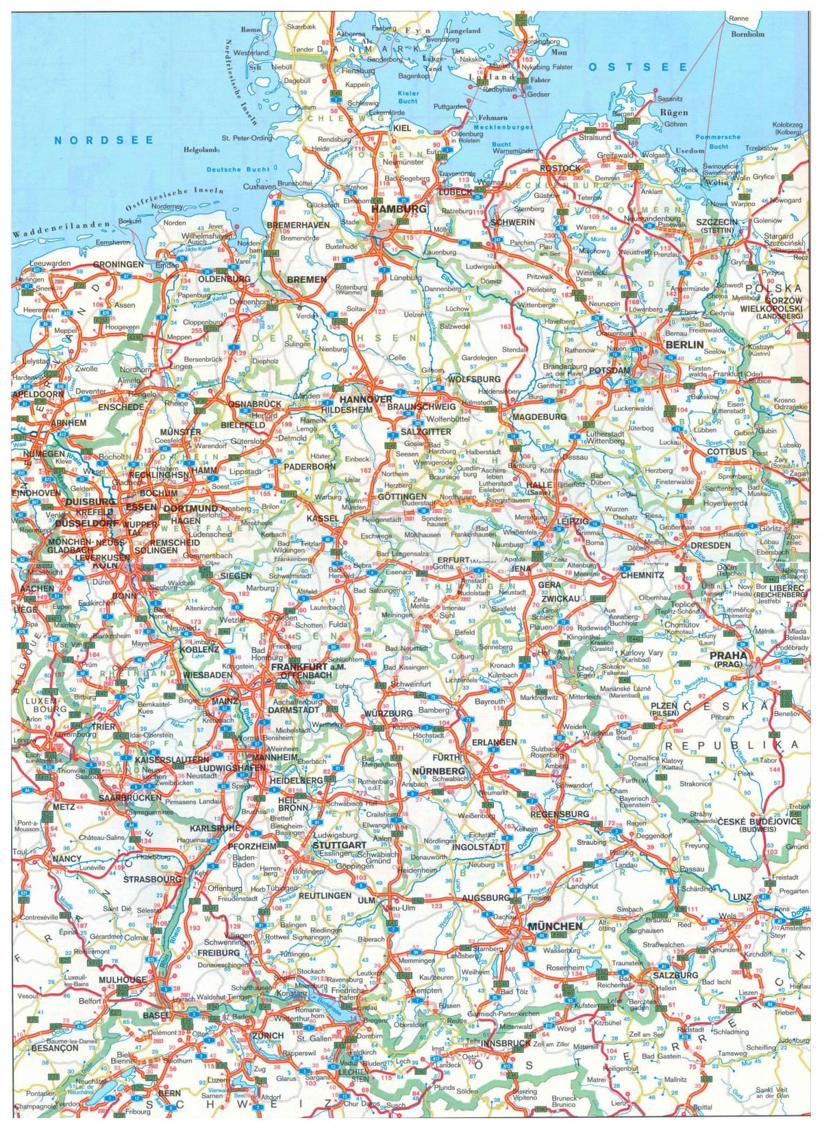 ドイツの運転地図