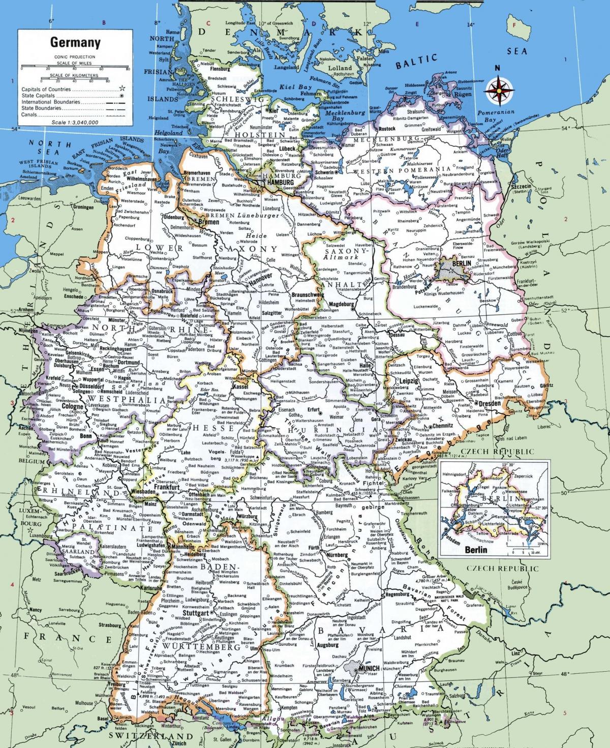 ドイツの都市地図